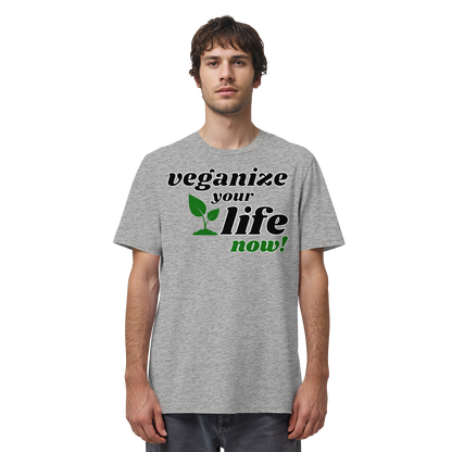 Bio-Baumwolle-T-Shirt: 'veganize your life' T-Shirt | vegwear