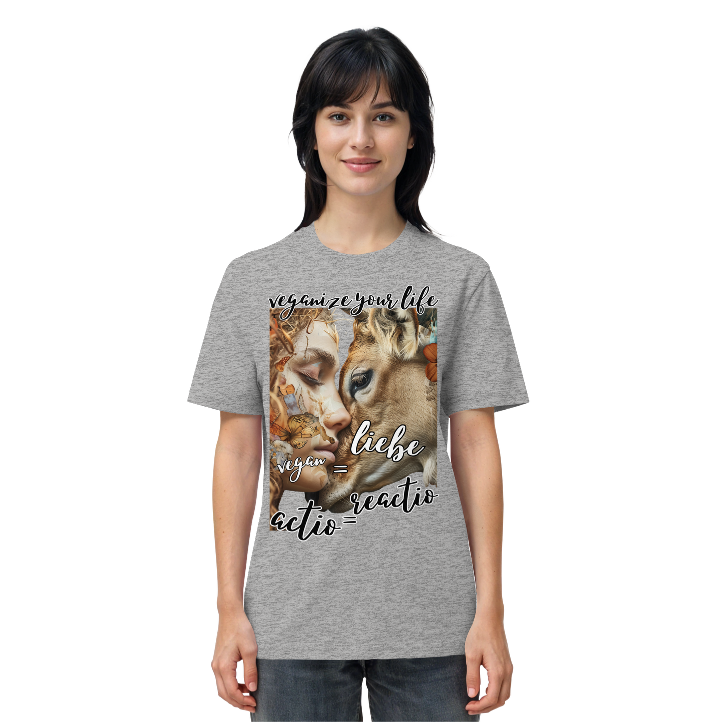 vegwear "actio = reactio" - unisex Bio T-Shirt, vegan ist Mitgefühl