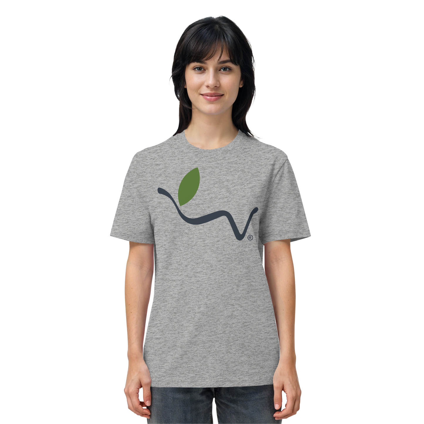 Motif "vegwear logo gray" - unisex organic T-shirt