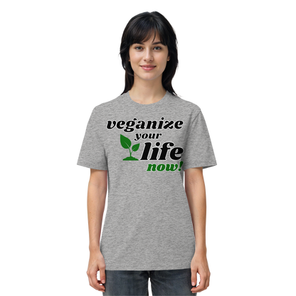 Bio-Baumwolle-T-Shirt: 'veganize your life' T-Shirt | vegwear