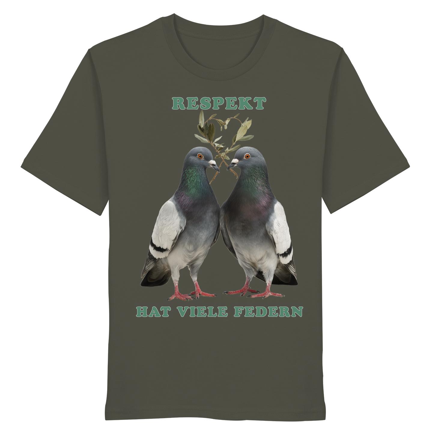 vegwear "Respekt hat viele Federn" - unisex Bio T-Shirt