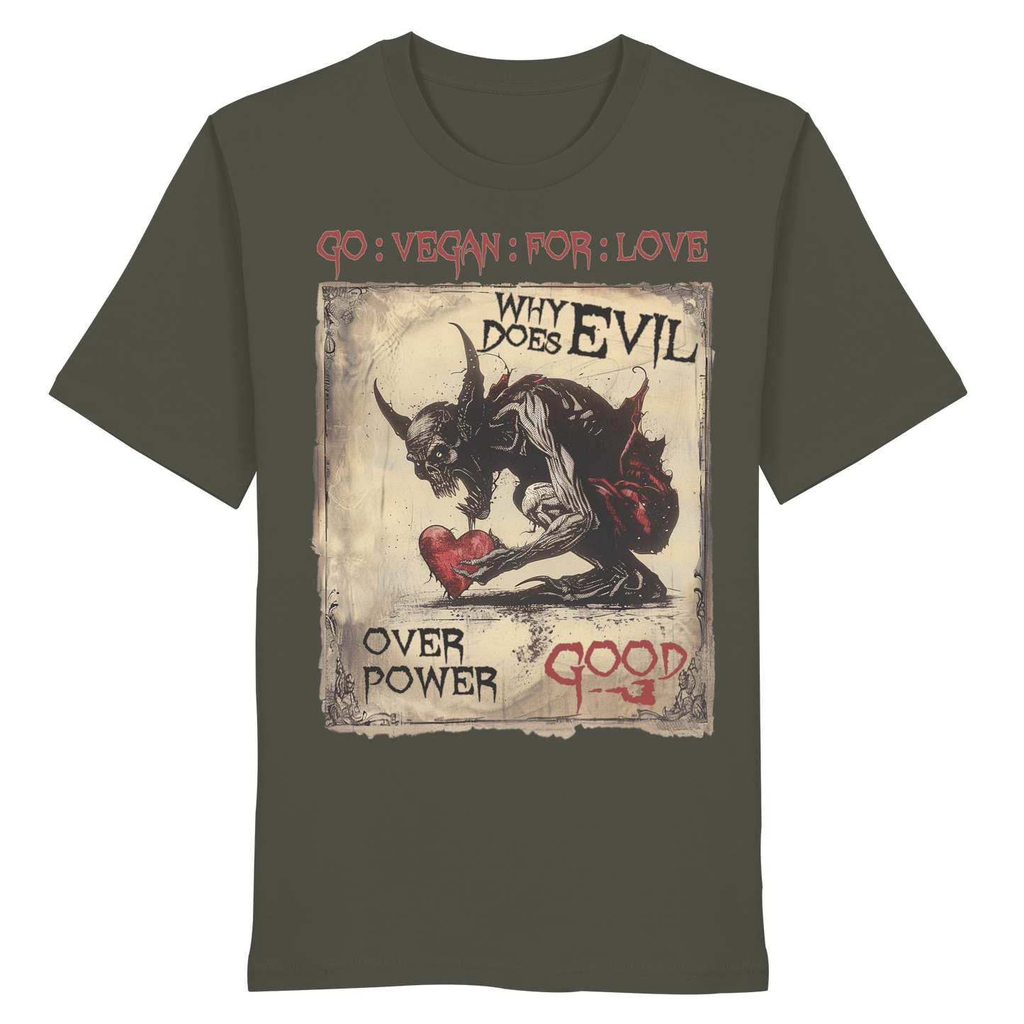 vegwear "why does evil" -unisex Bio T-Shirt