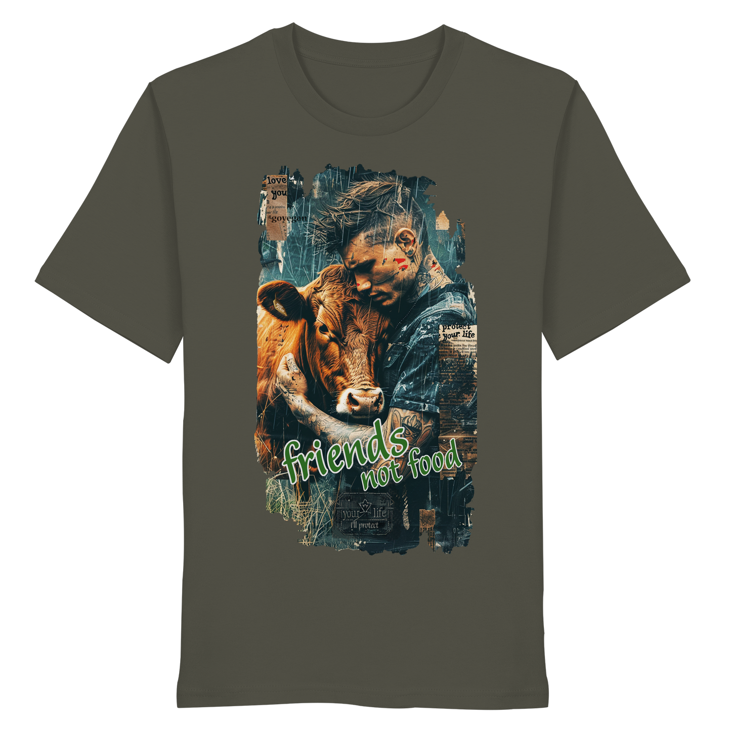 vegwear "friends not food" - unisex T-Shirt, vegan, fair, cool