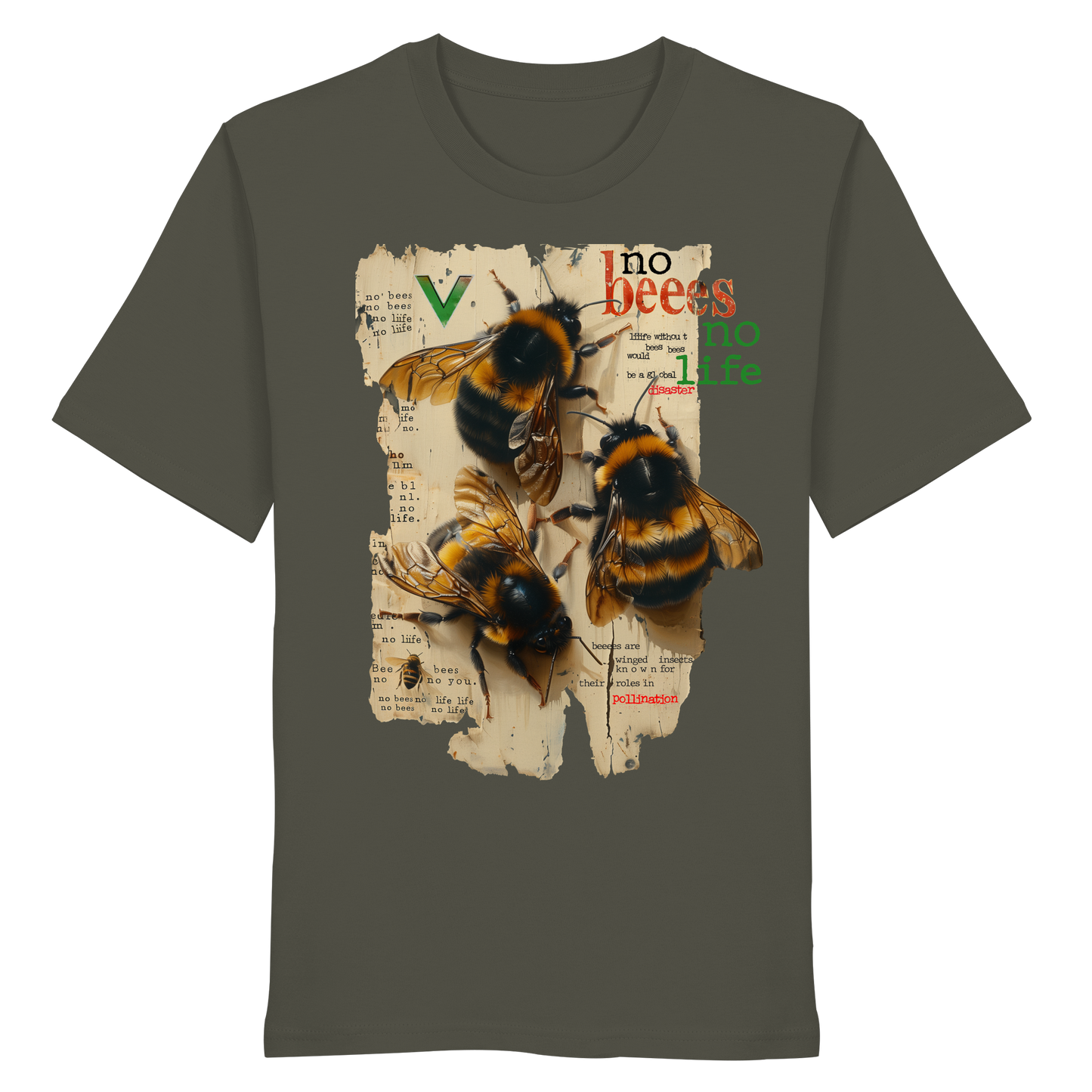 vegwear "no bees, no life" - unisex Bio T-Shirt, vegan fair