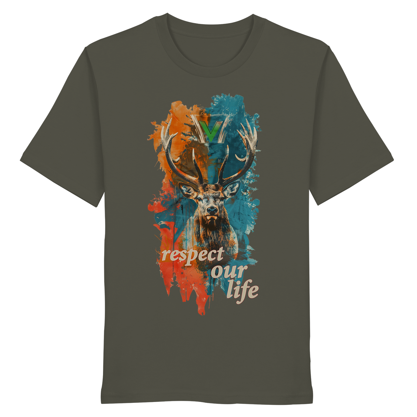 vegwear "respect our life - Hirsch" - unisex Bio T-Shirt