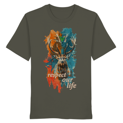 vegwear "respect our life - Hirsch" - unisex Bio T-Shirt
