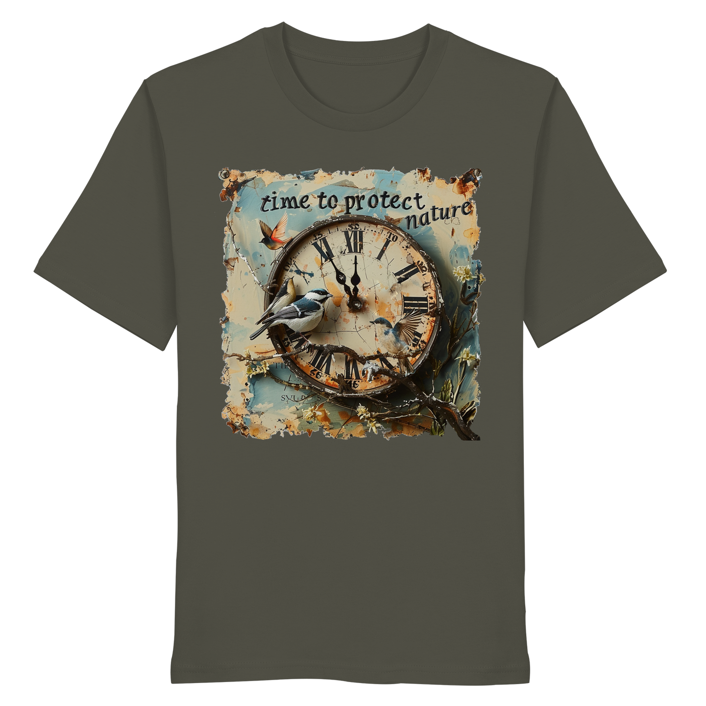 vegwear "time to protect nature" - unisex T-Shirt, nachhaltige Mode