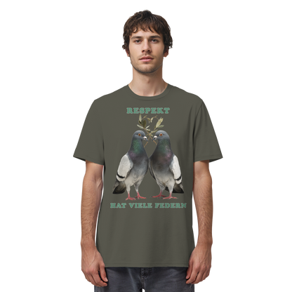 vegwear "Respekt hat viele Federn" - unisex Bio T-Shirt
