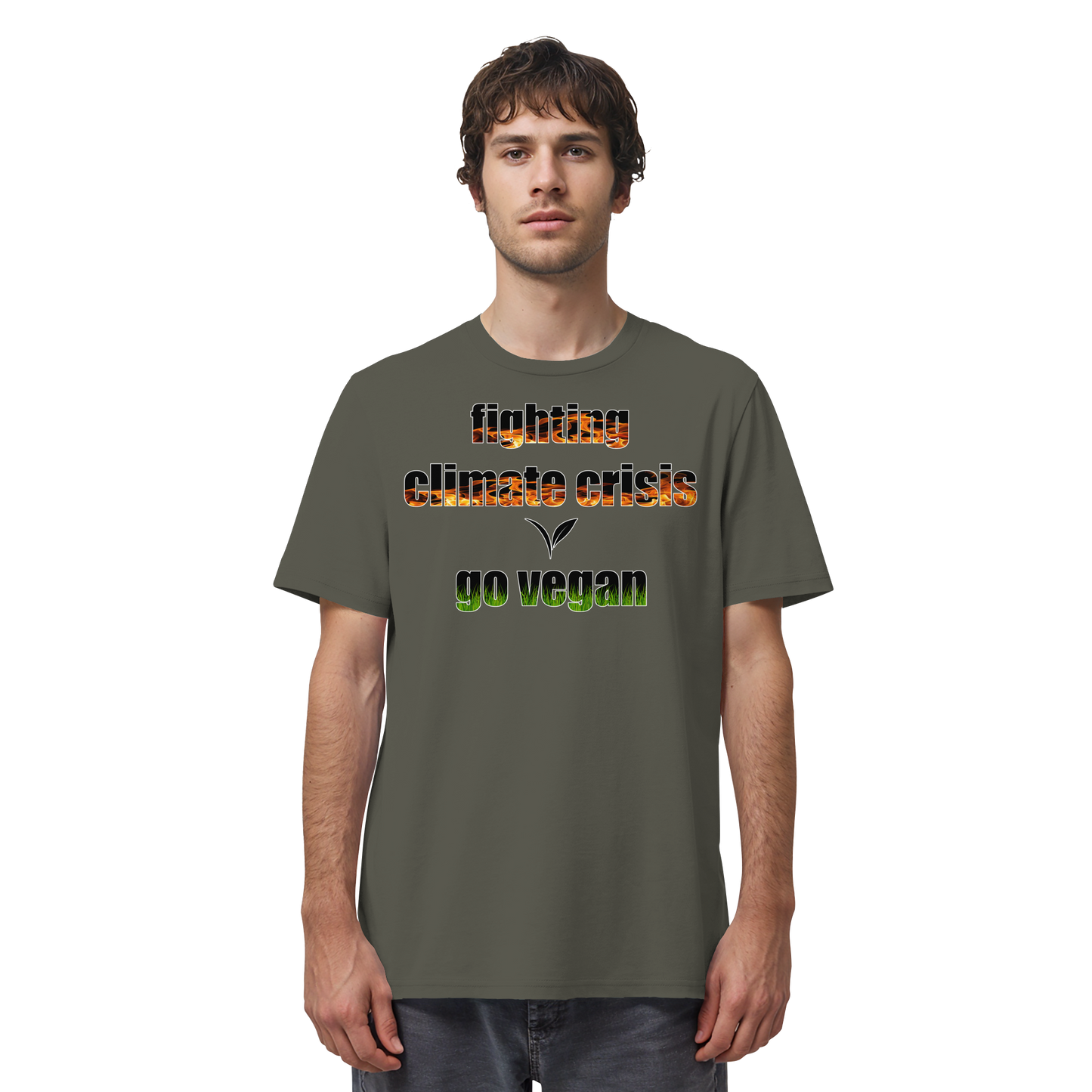 vegwear "fighting climate cirsis" - unisex Bio T-Shirt, vegan & klimafreundlich