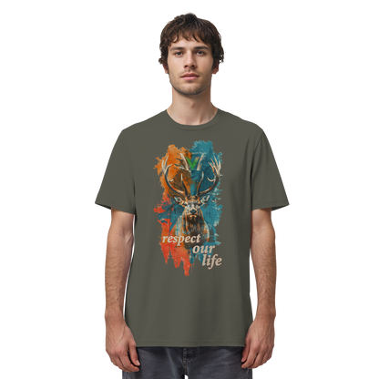 vegwear "respect our life - Hirsch" - unisex Bio T-Shirt