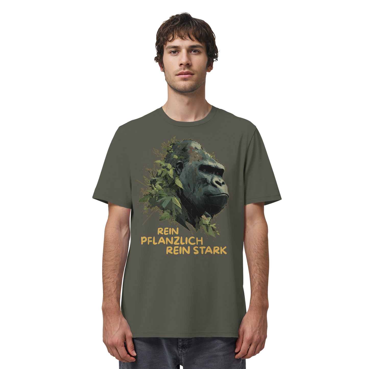 vegwear "Gorilla, rein pflanzlich, rein stark" - unisex Bio T-Shirt