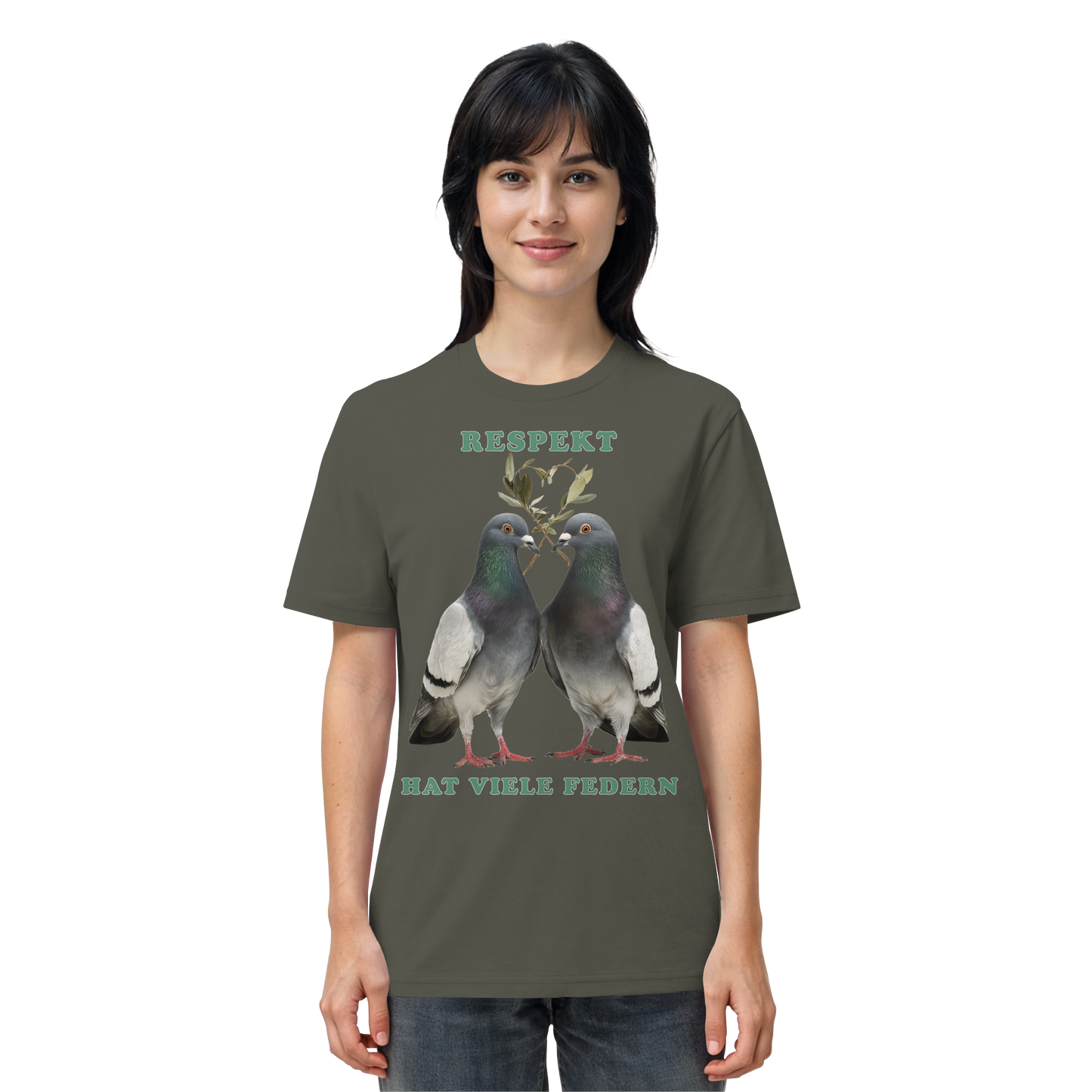 vegwear "Respekt hat viele Federn" - unisex Bio T-Shirt