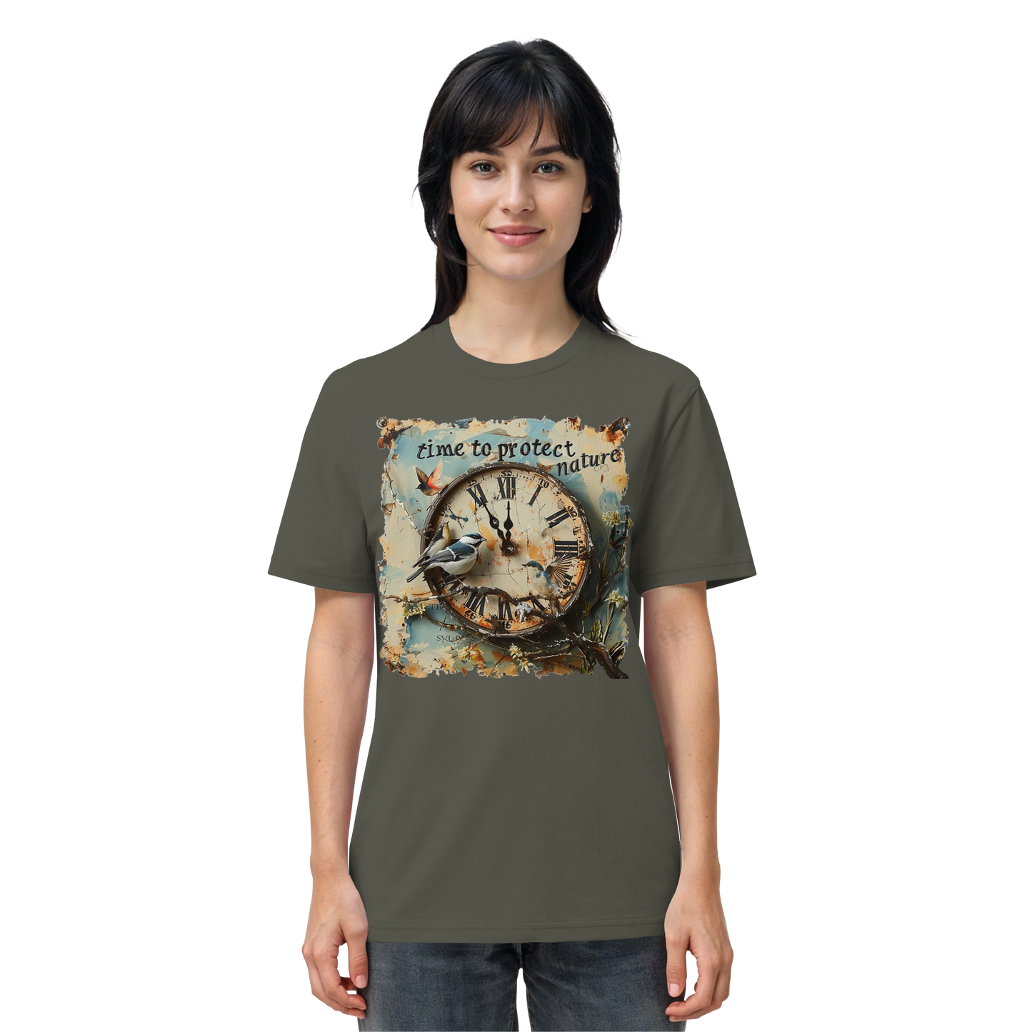 vegwear "time to protect nature" - unisex T-Shirt, nachhaltige Mode