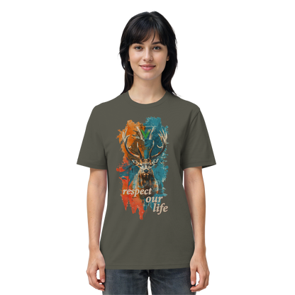 vegwear "respect our life - Hirsch" - unisex Bio T-Shirt