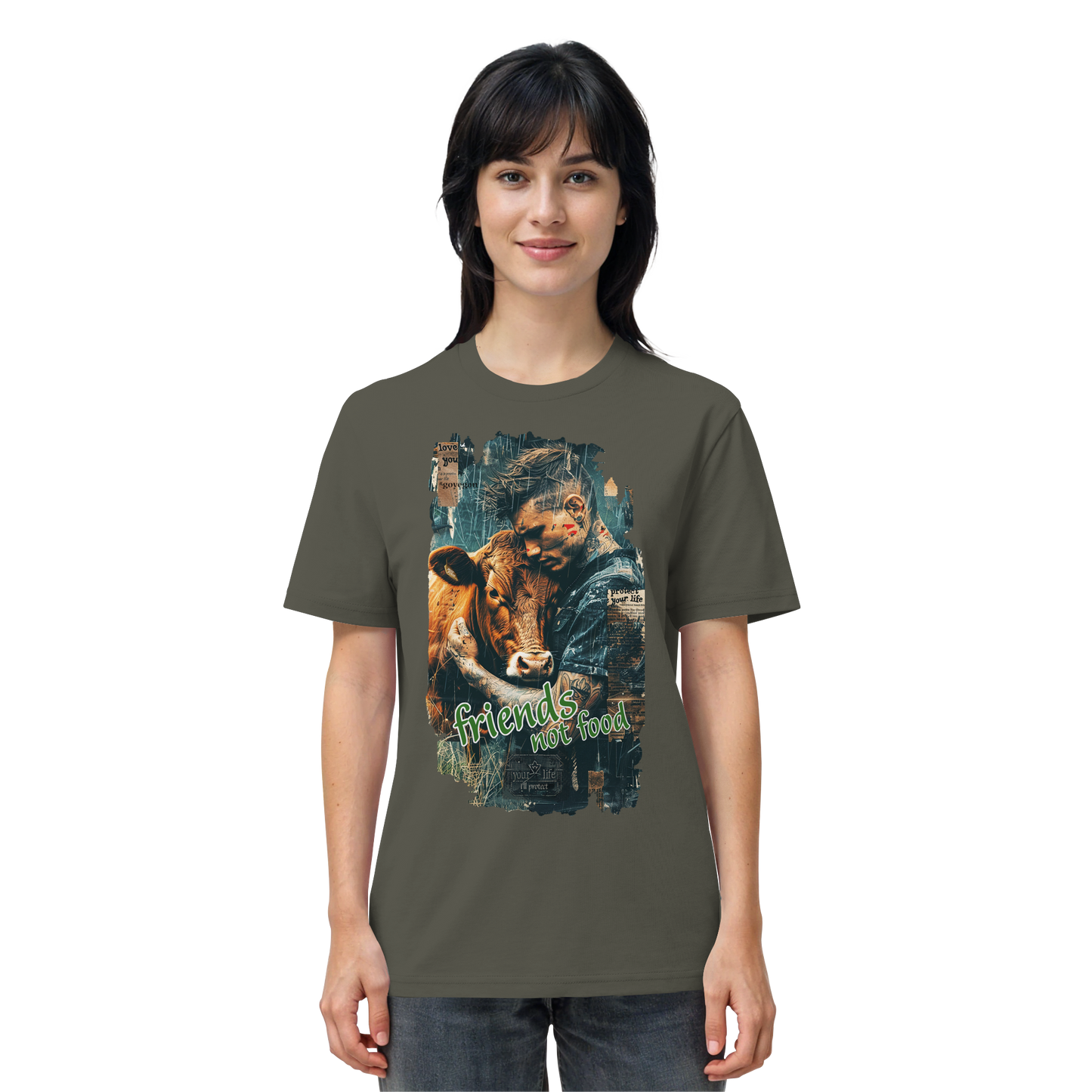 vegwear "friends not food" - unisex T-Shirt, vegan, fair, cool