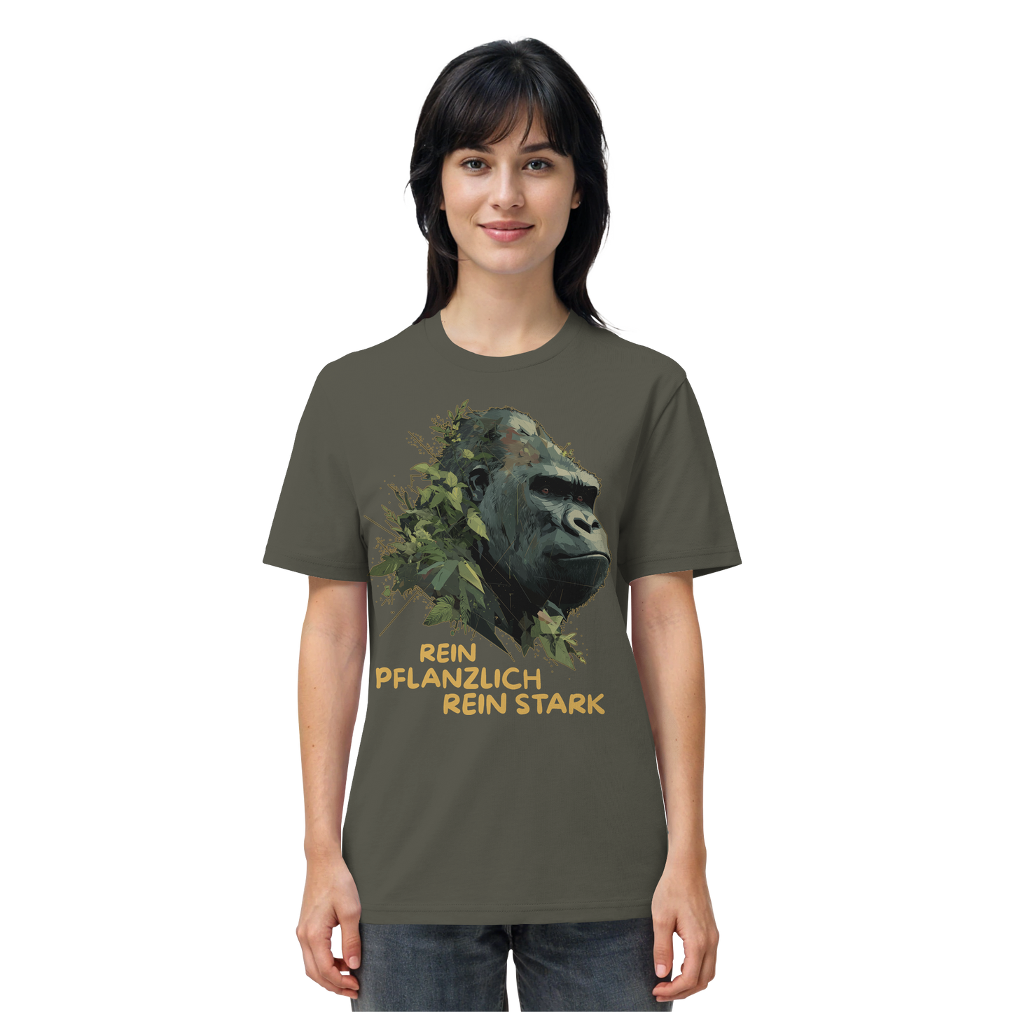 vegwear "Gorilla, rein pflanzlich, rein stark" - unisex Bio T-Shirt