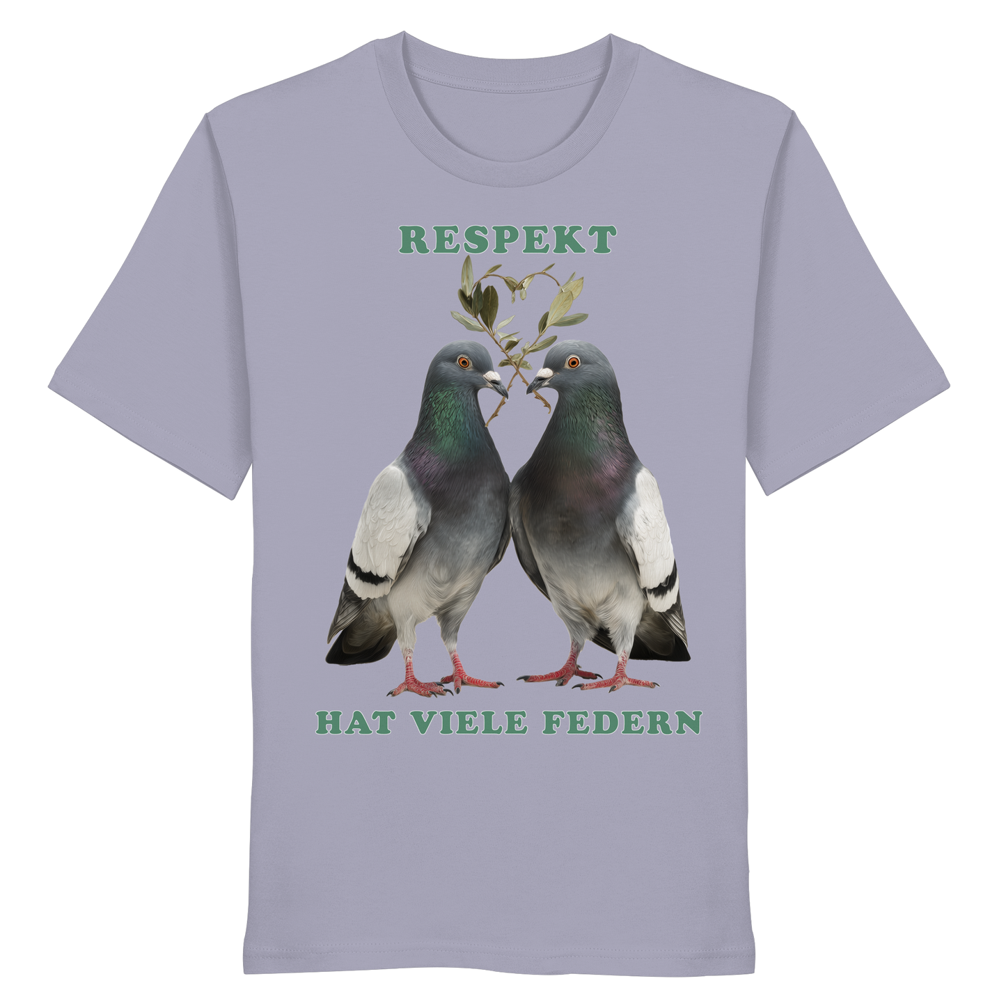 vegwear "Respekt hat viele Federn" - unisex Bio T-Shirt