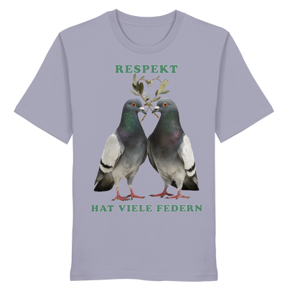 vegwear "Respekt hat viele Federn" - unisex Bio T-Shirt