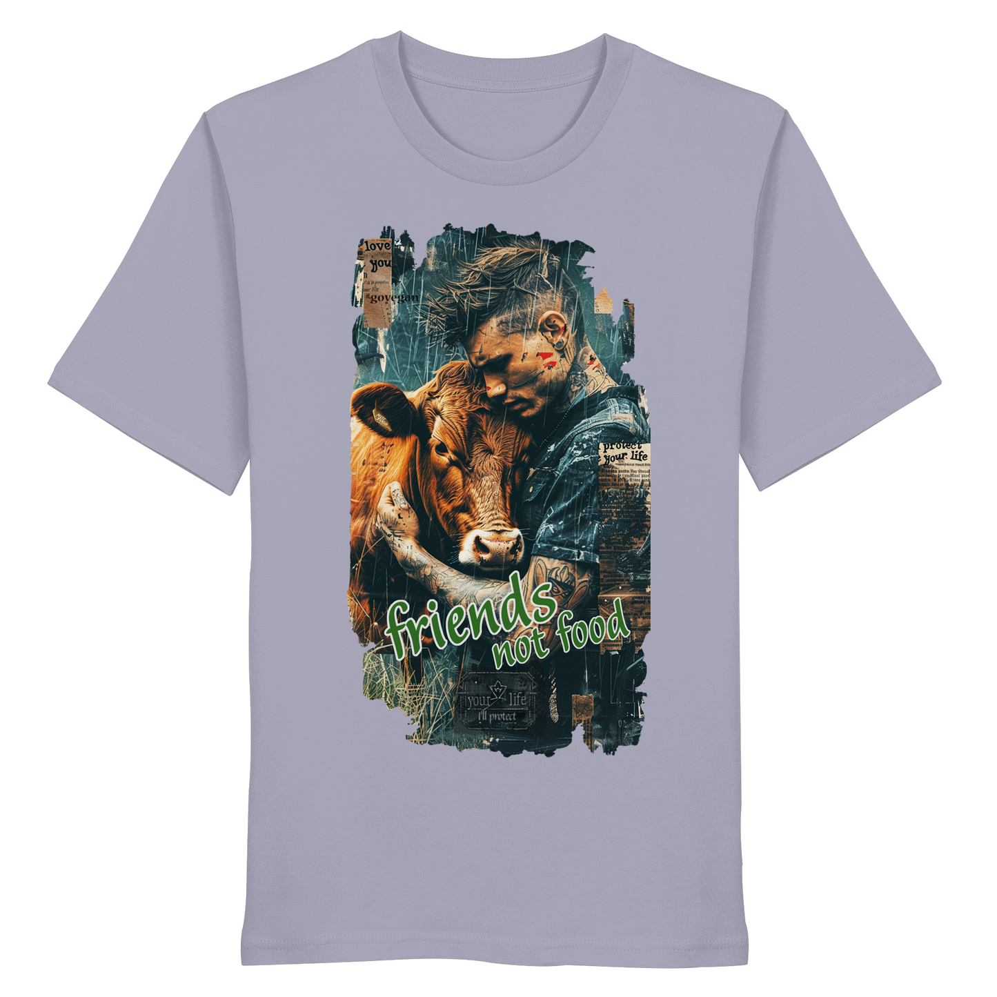 vegwear "friends not food" - unisex T-Shirt, vegan, fair, cool