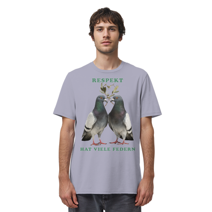 vegwear "Respekt hat viele Federn" - unisex Bio T-Shirt