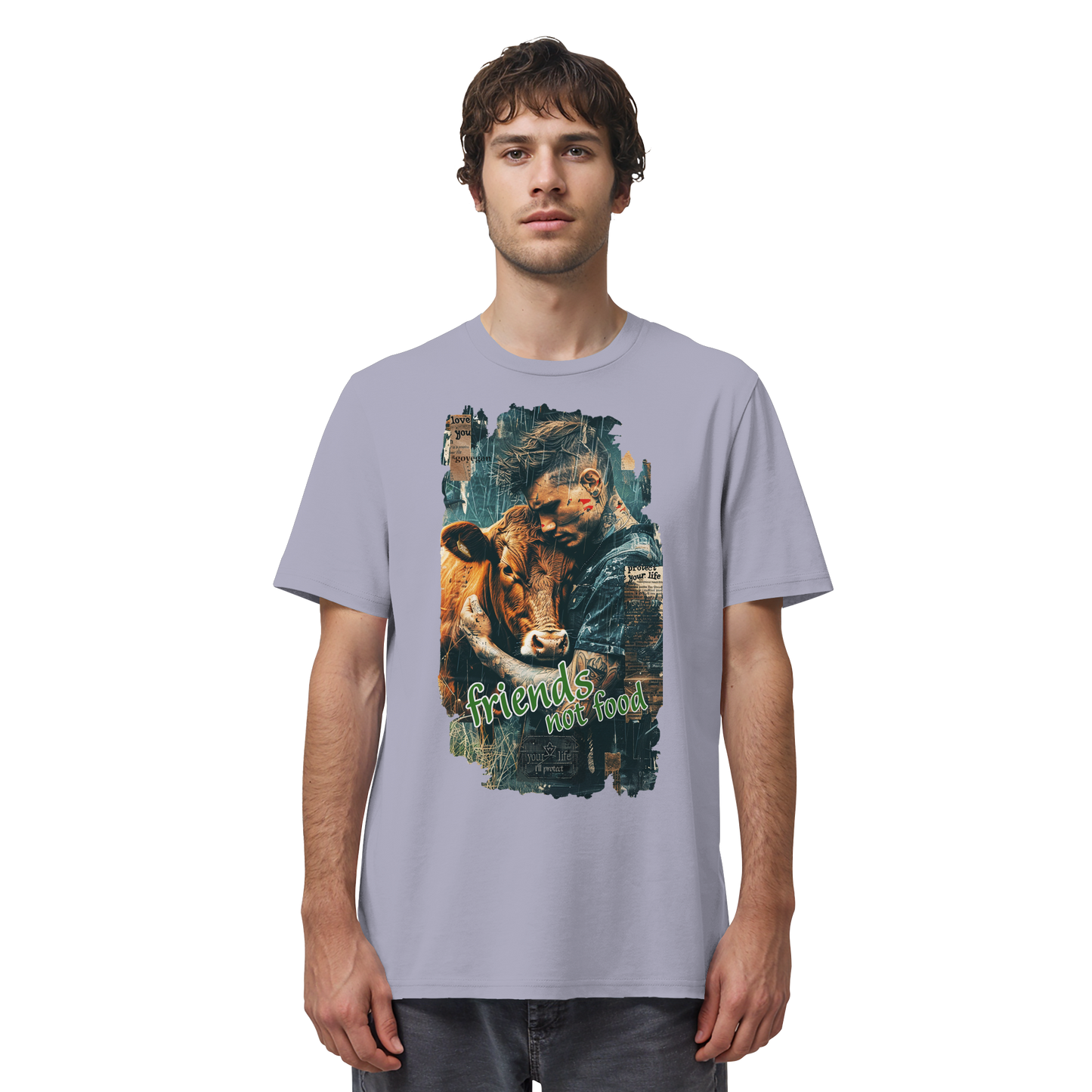 vegwear "friends not food" - unisex T-Shirt, vegan, fair, cool