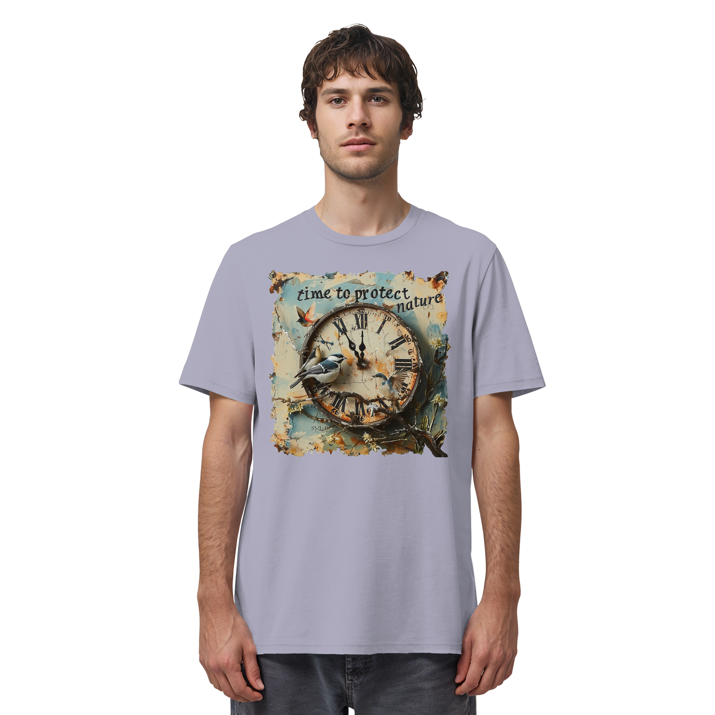 vegwear "time to protect nature" - unisex T-Shirt, nachhaltige Mode