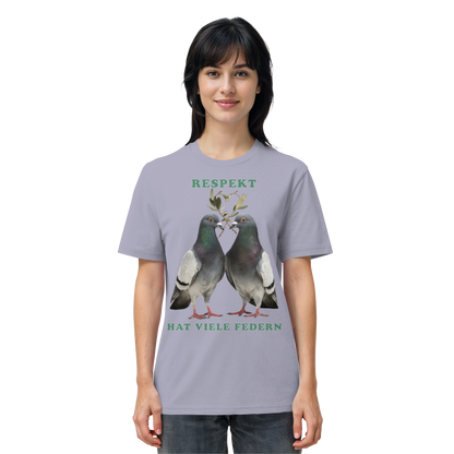 vegwear "Respekt hat viele Federn" - unisex Bio T-Shirt