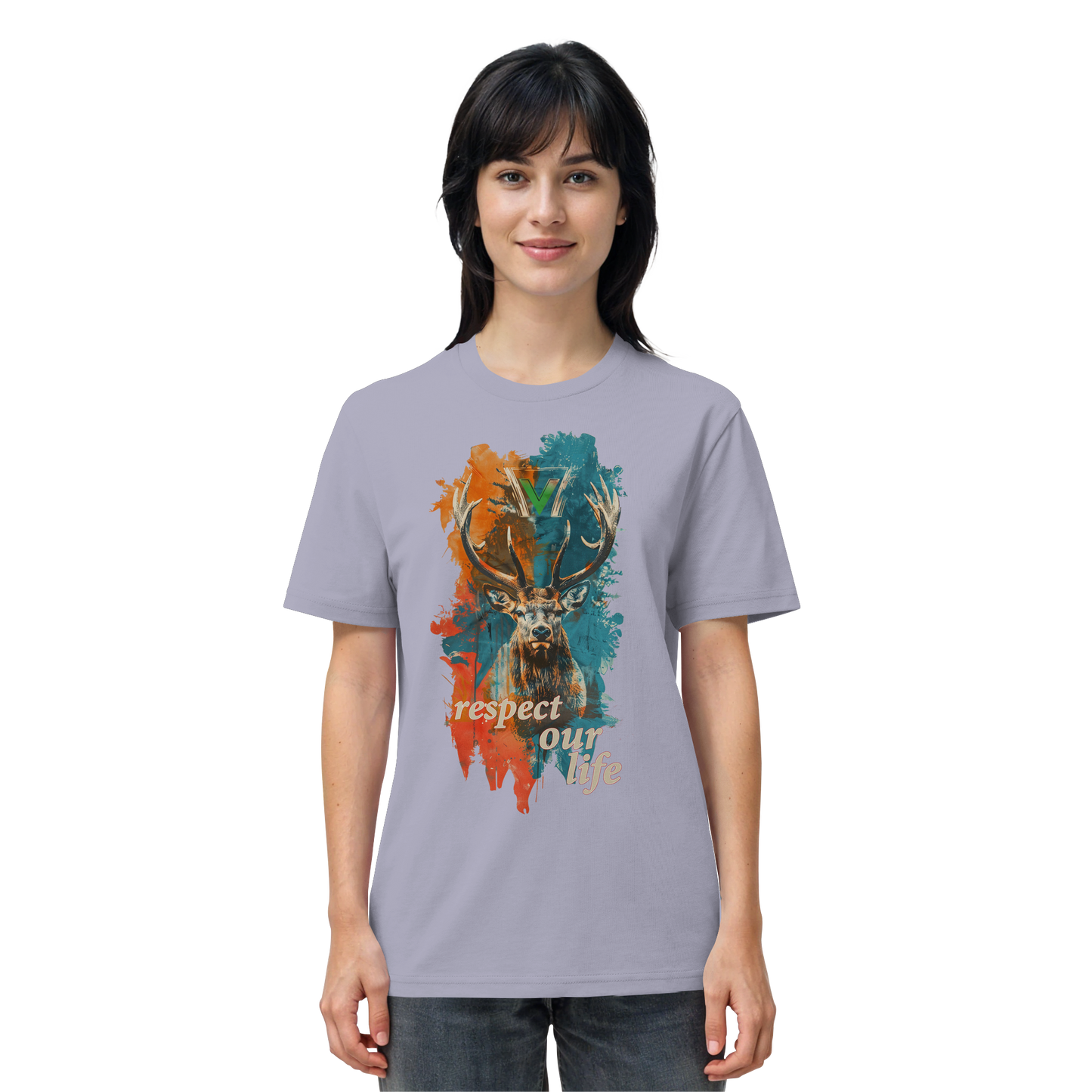 vegwear "respect our life - Hirsch" - unisex Bio T-Shirt