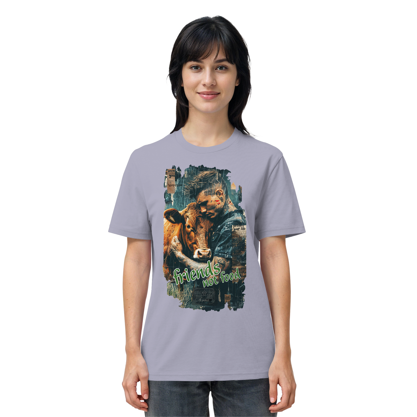 vegwear "friends not food" - unisex T-Shirt, vegan, fair, cool