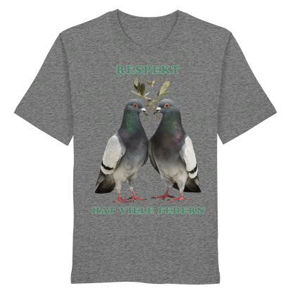 vegwear "Respekt hat viele Federn" - unisex Bio T-Shirt