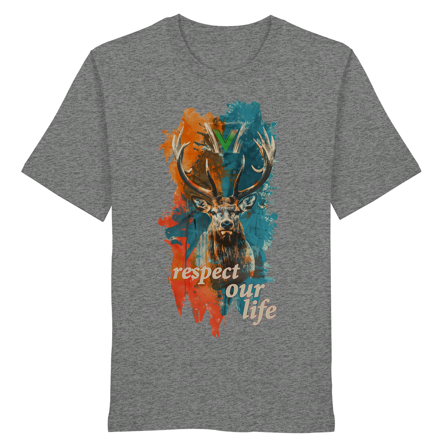 vegwear "respect our life - Hirsch" - unisex Bio T-Shirt