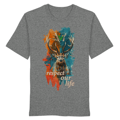 vegwear "respect our life - Hirsch" - unisex Bio T-Shirt