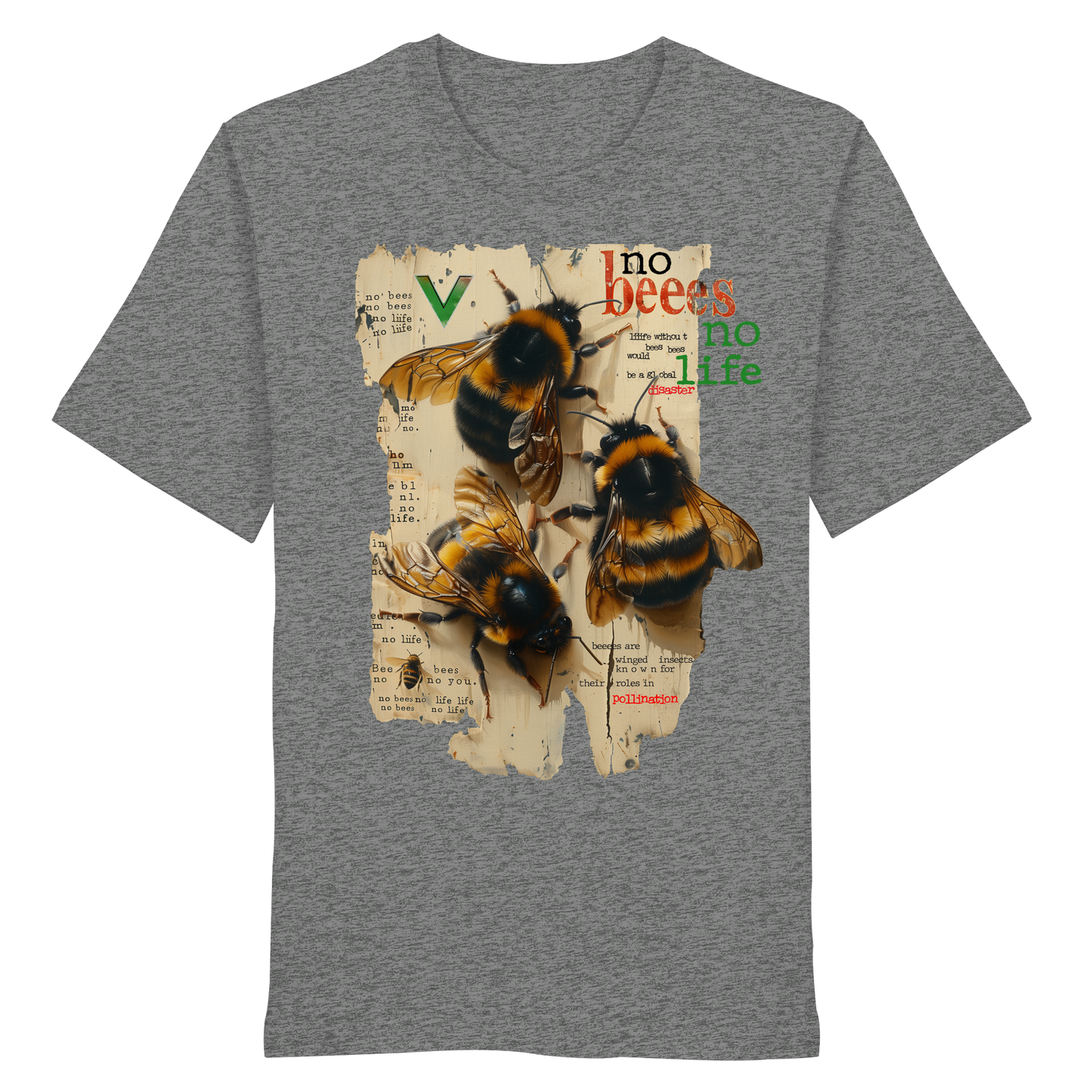 vegwear "no bees, no life" - unisex Bio T-Shirt, vegan fair