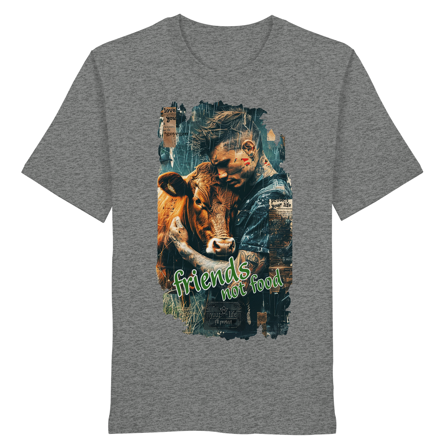 vegwear "friends not food" - unisex T-Shirt, vegan, fair, cool