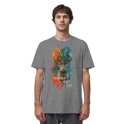 vegwear "respect our life - Hirsch" - unisex Bio T-Shirt