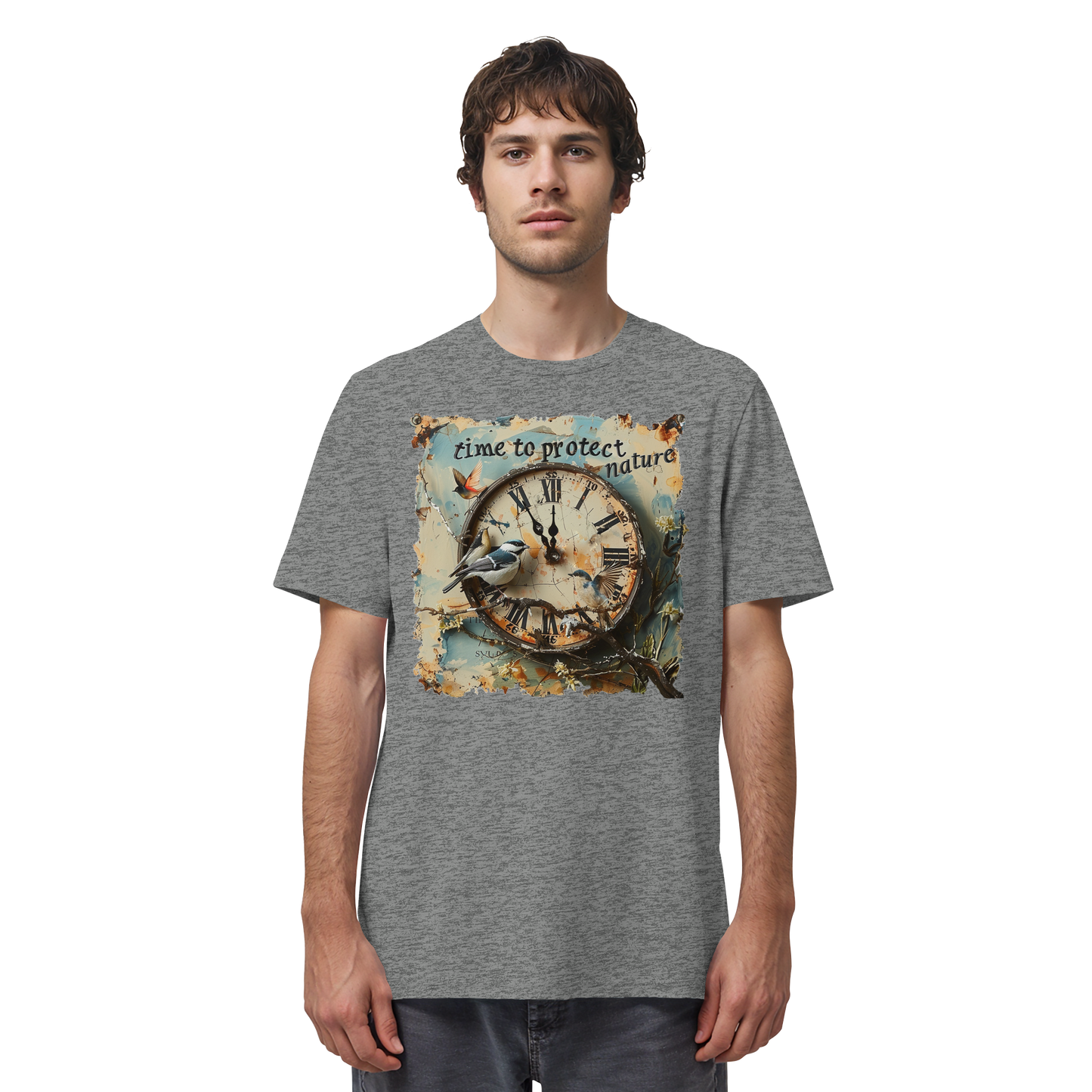 vegwear "time to protect nature" - unisex T-Shirt, nachhaltige Mode