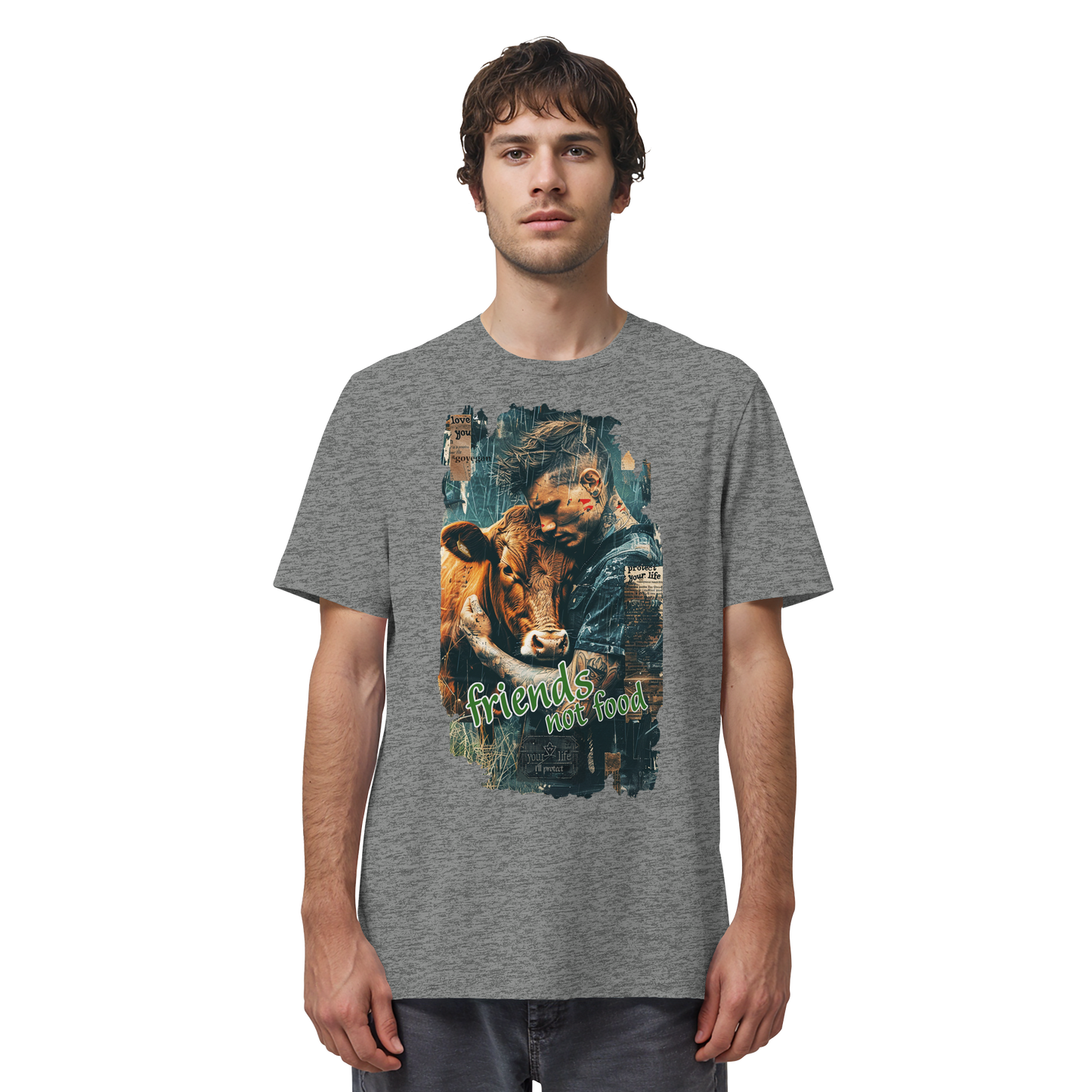 vegwear "friends not food" - unisex T-Shirt, vegan, fair, cool