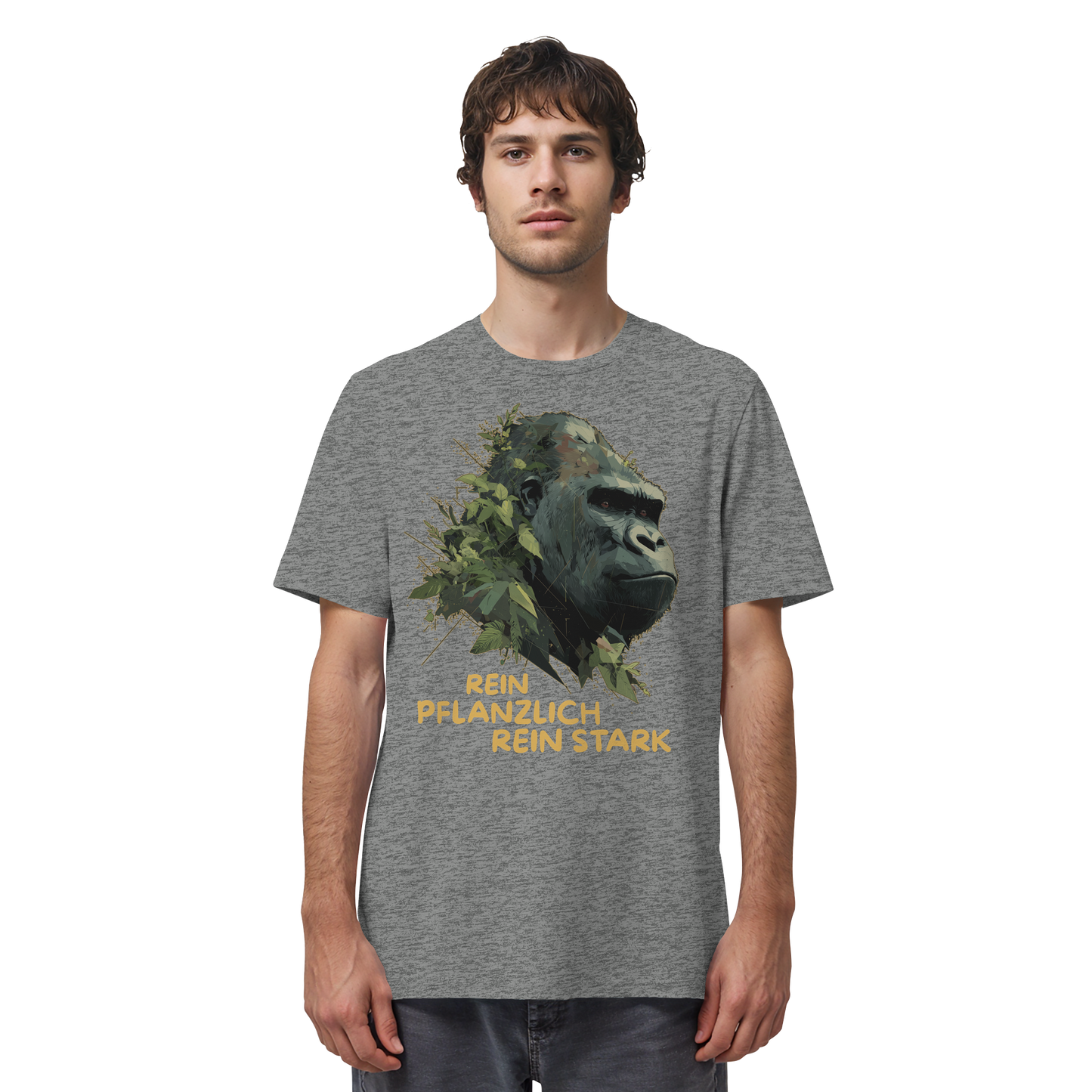 vegwear "Gorilla, rein pflanzlich, rein stark" - unisex Bio T-Shirt