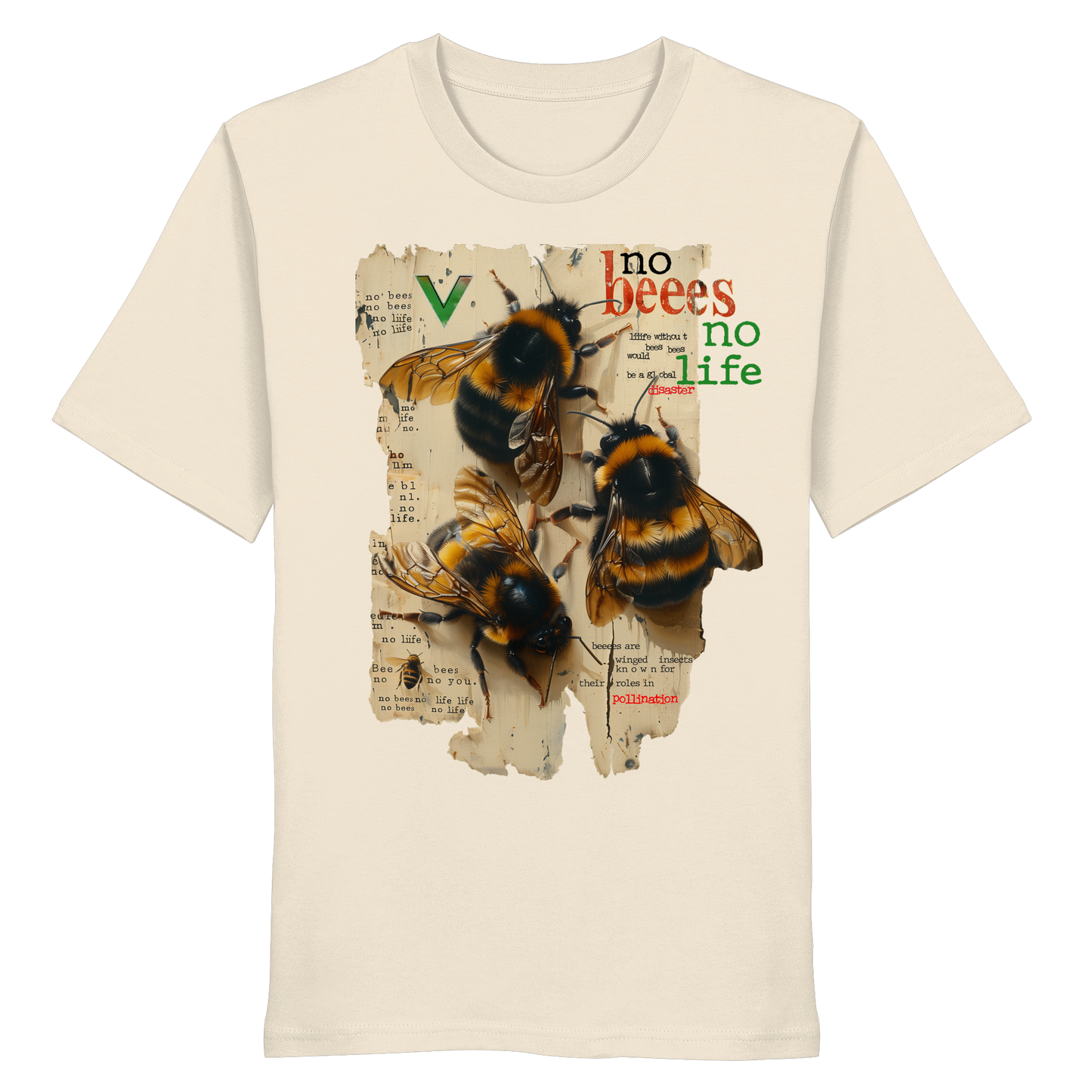 vegwear "no bees, no life" - unisex Bio T-Shirt, vegan fair