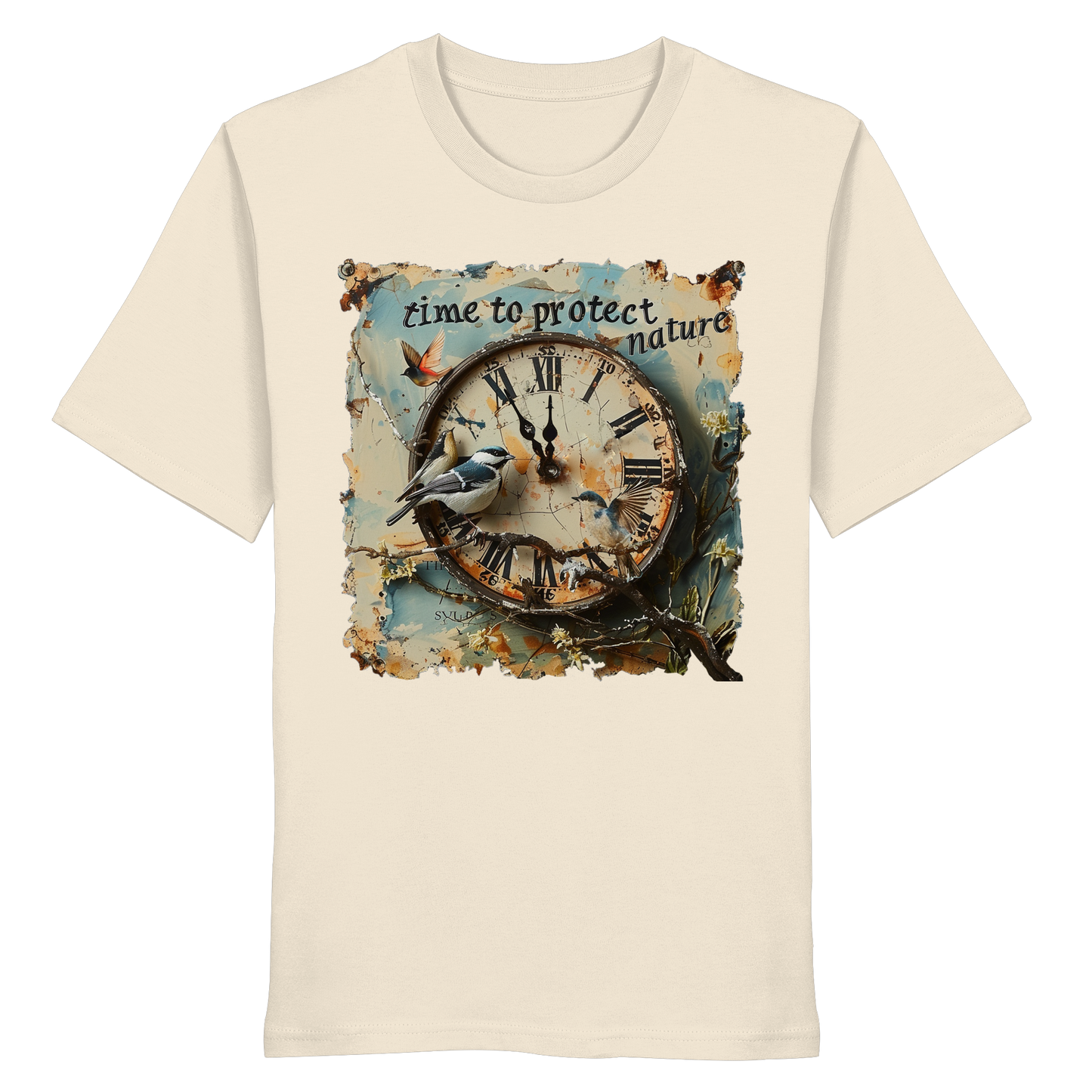 vegwear "time to protect nature" - unisex T-Shirt, nachhaltige Mode