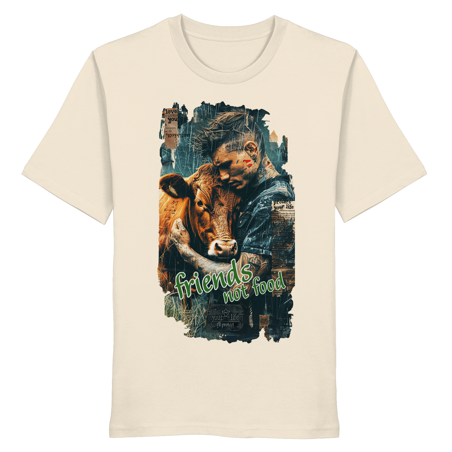 vegwear "friends not food" - unisex T-Shirt, vegan, fair, cool