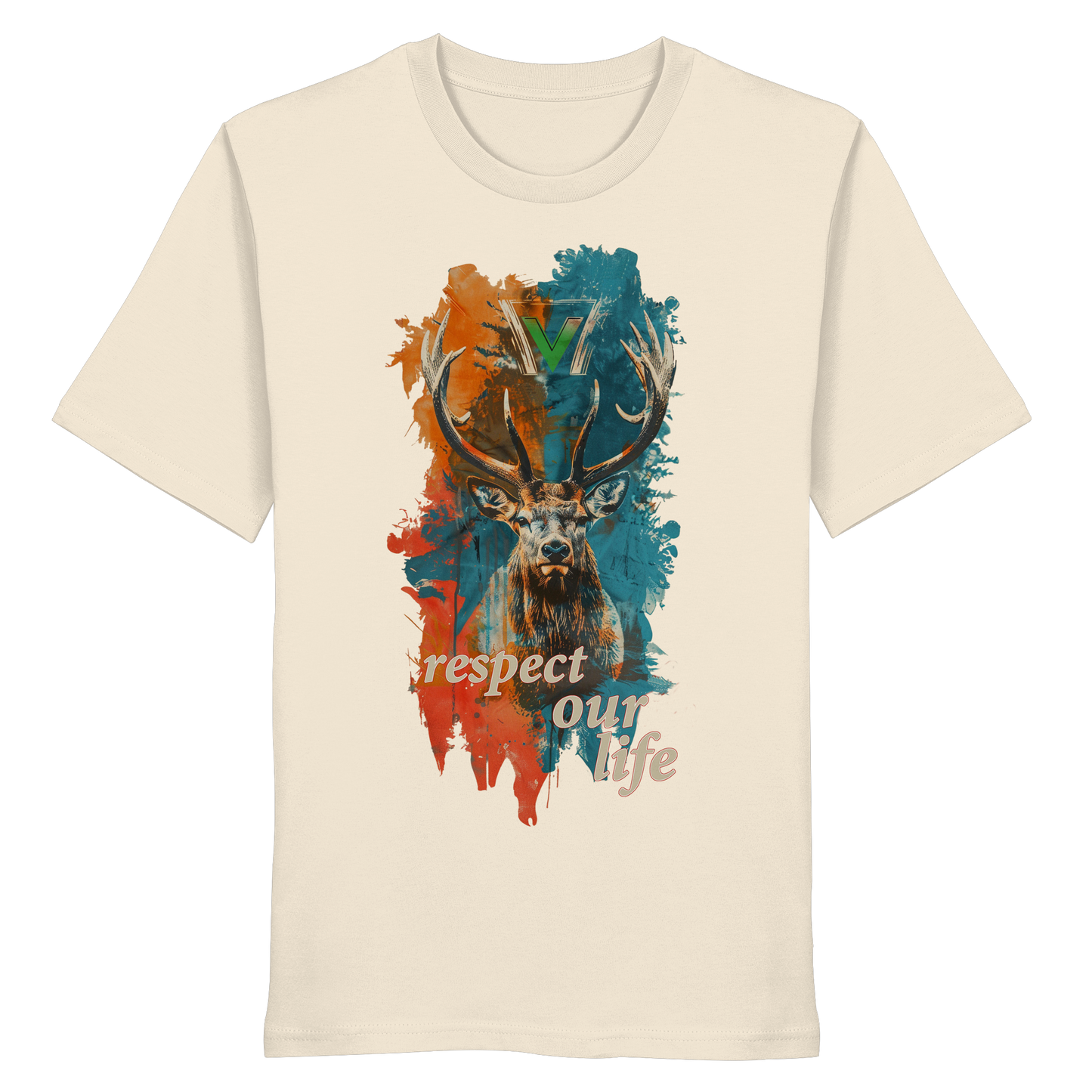 vegwear "respect our life - Hirsch" - unisex Bio T-Shirt