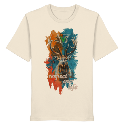 vegwear "respect our life - Hirsch" - unisex Bio T-Shirt