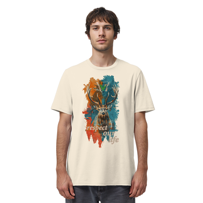 vegwear "respect our life - Hirsch" - unisex Bio T-Shirt