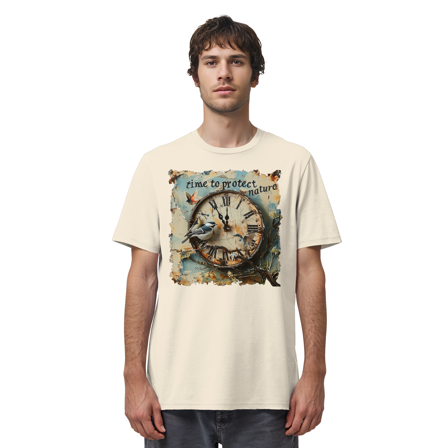 vegwear "time to protect nature" - unisex T-Shirt, nachhaltige Mode