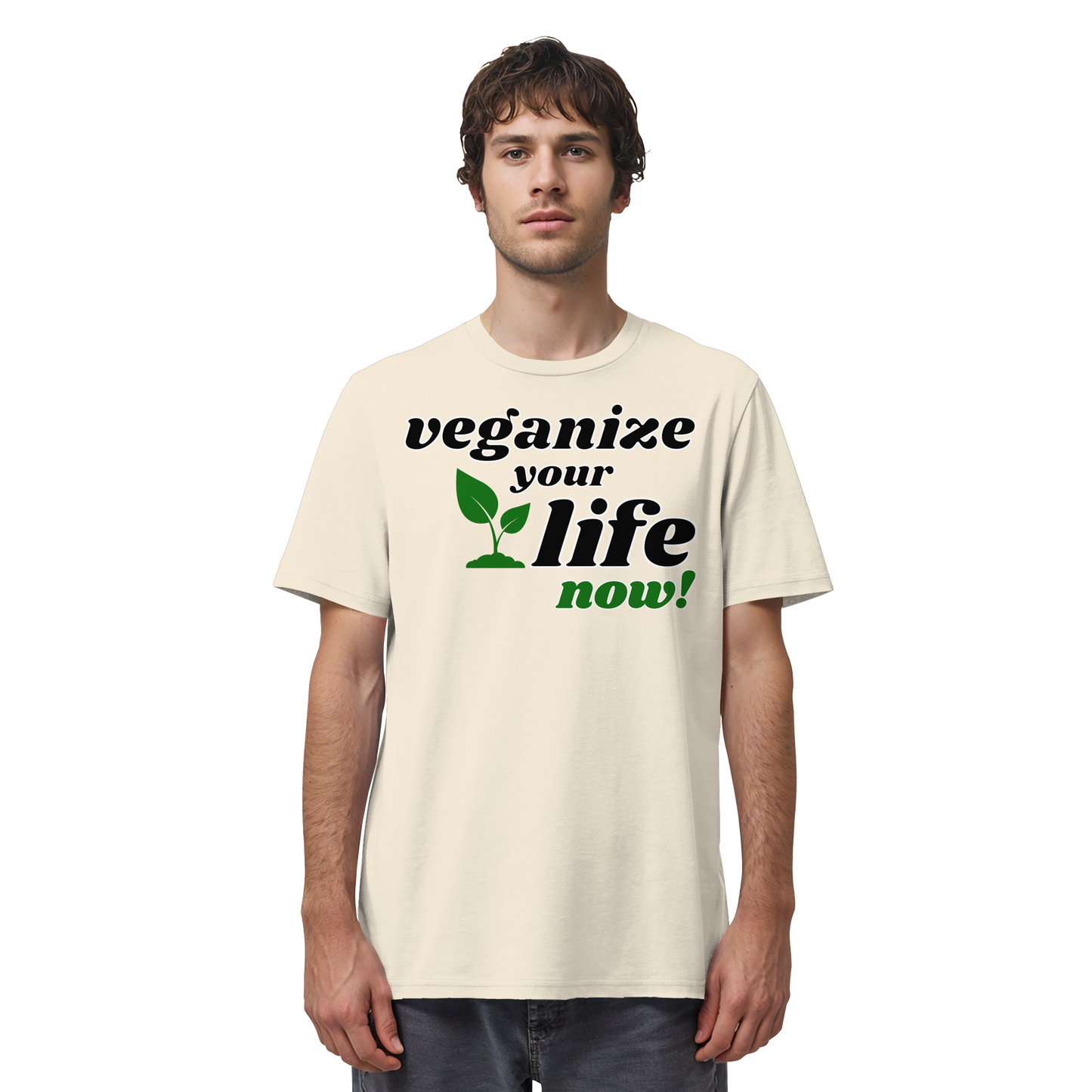 Bio-Baumwolle-T-Shirt: 'veganize your life' T-Shirt | vegwear