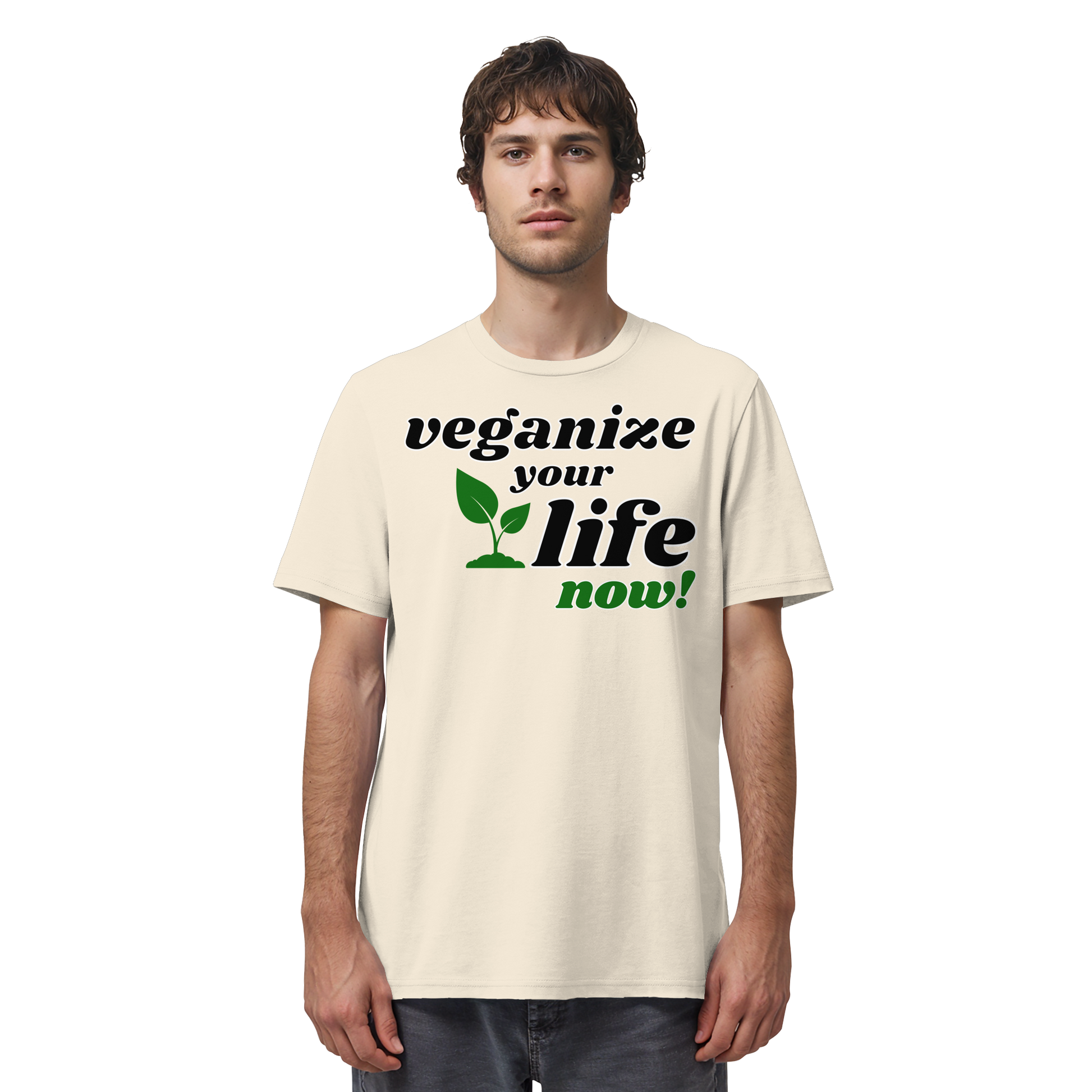 Bio-Baumwolle-T-Shirt: 'veganize your life' T-Shirt | vegwear