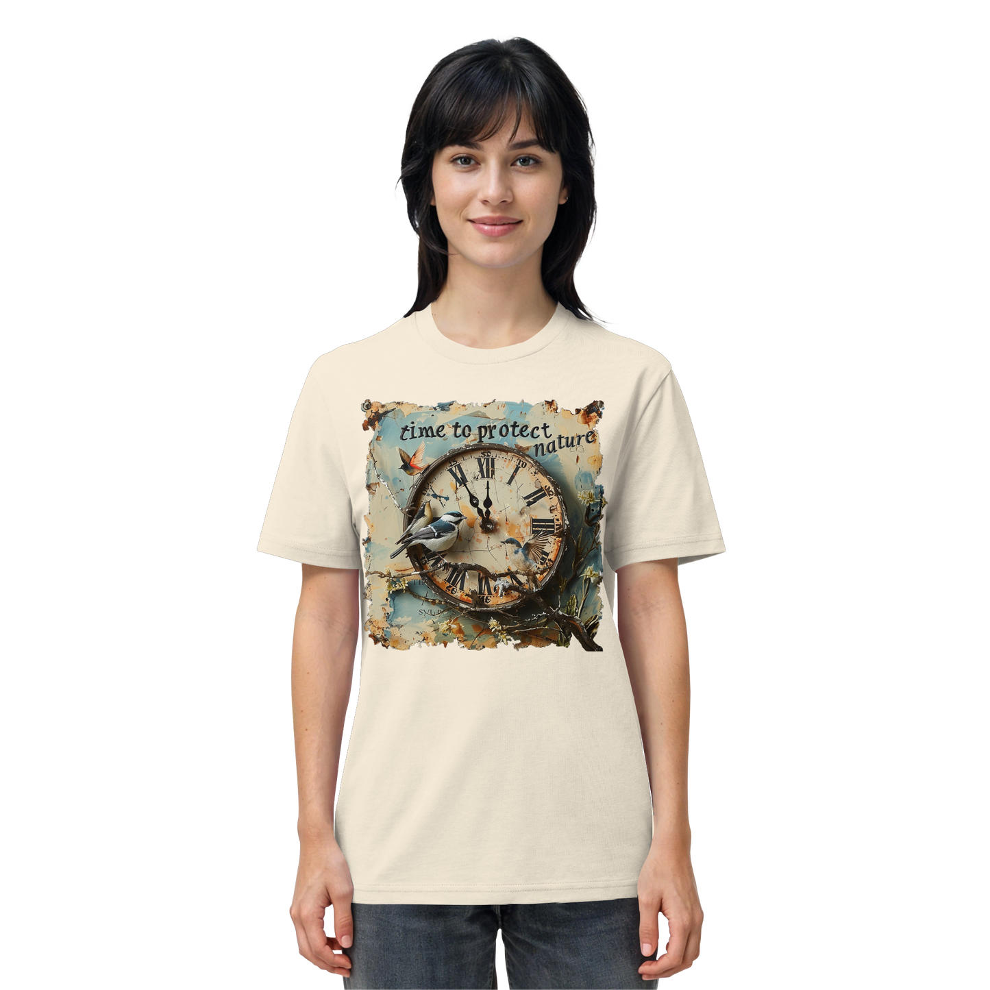 vegwear "time to protect nature" - unisex T-Shirt, nachhaltige Mode