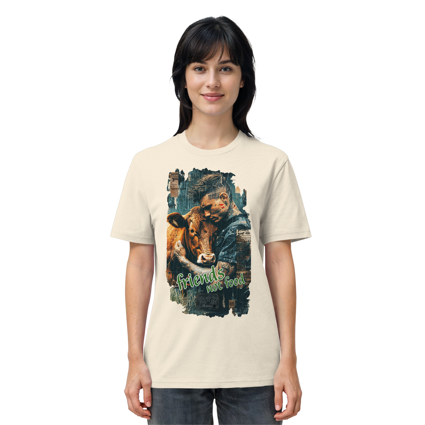 vegwear "friends not food" - unisex T-Shirt, vegan, fair, cool