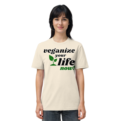 Bio-Baumwolle-T-Shirt: 'veganize your life' T-Shirt | vegwear